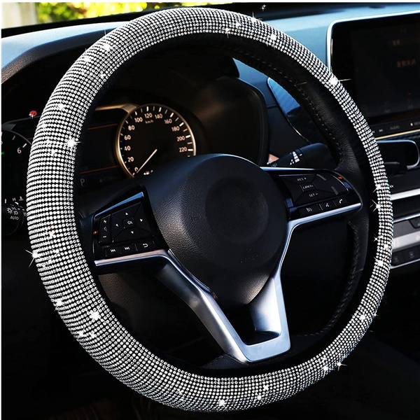 Bling Steering Wheel Cover Women Crystal Diamond Steering Wheel Cover