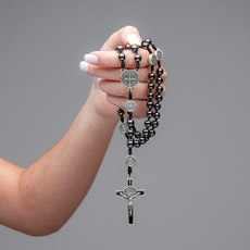 medalnecklace, catholic, rosary, Cross necklace