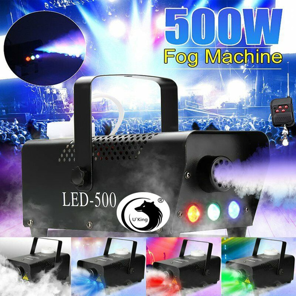 500W RGB LED Smoke Fog Machine Fogger Stage Lighting Effect with Remote ...