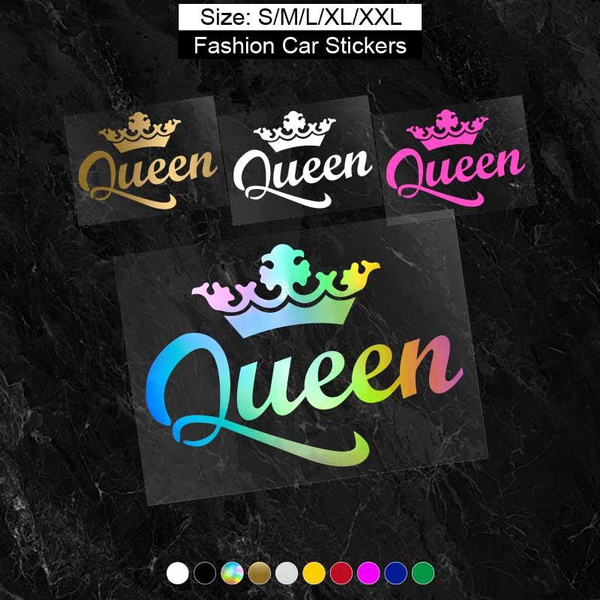 Buy 2 Get 1 Free Crown Queen Car Stickers Car Windows Decorate Vinyl