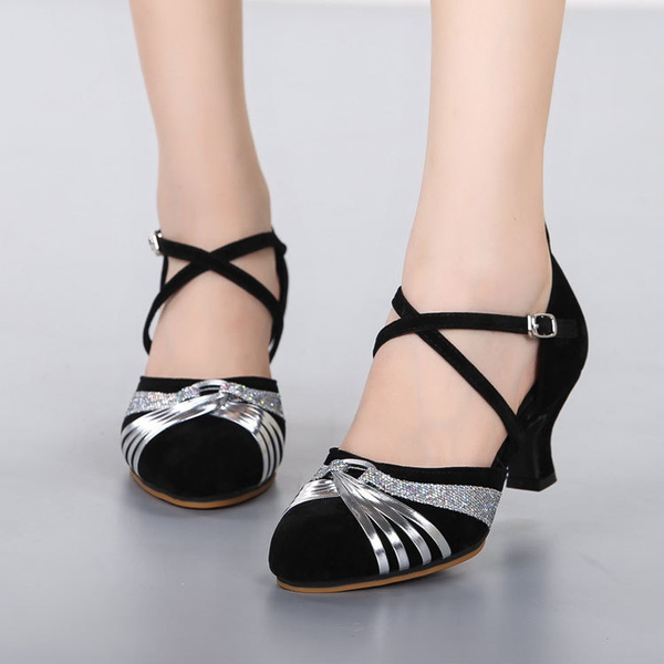 Women's flat ballroom dance on sale shoes