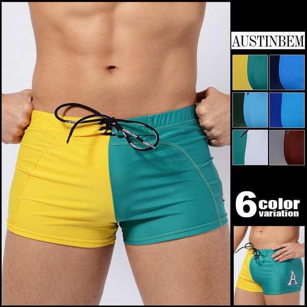 Austinbem Swimwear Melting Swimming Trunks Mens Patch Bathing Shorts