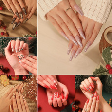 manicure tool, ballerina, nail tips, Christmas