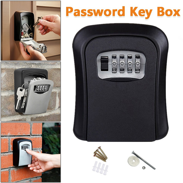 Smart Password Key Lock Box Wall Mounted 4 Digits Passwords Key Storage