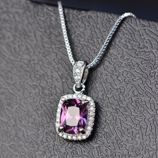 Sterling, amethystnecklace, Fashion, gemstonenecklace