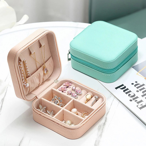 2022 Portable Jewelry Box Jewelry Organizer Display Travel Jewelry Case