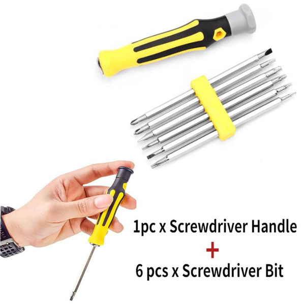 6 Piece Set TamperProof Screwdriver Bit Hex Teorx Screwdriver