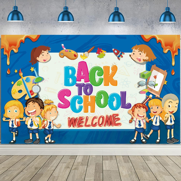 Welcome Back To School Backdrop Banner Large First Day of School ...