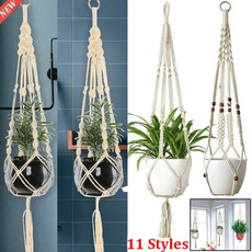 Rope, Plants, hangingbasket, Garden
