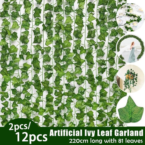 12pcs Artificial Ivy Garland Fake Vine Hanging Plants For Home