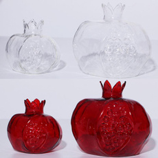 transparentglassvase, flowerornament, pomegranateglassvase, flowervase
