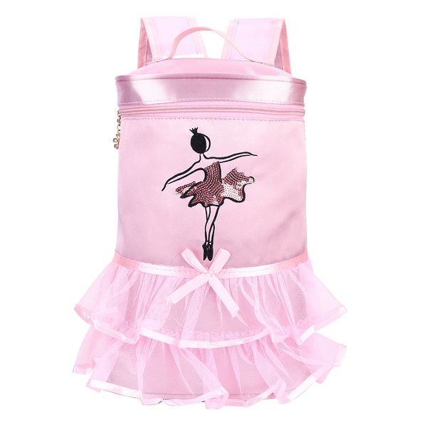 Children Ballet Ballet Dance Bag, Toddler Satin Backpack Ballerina Girl