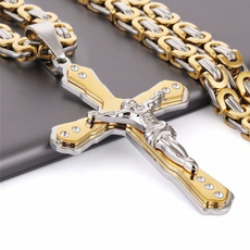 necklaces for men, Christian, Cross necklace, Stainless Steel
