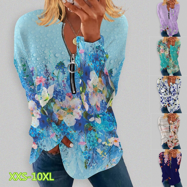 Spring and Autumn Women's Clothes New Fashion Flowers Printed Long