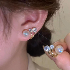 peacock, Jewelry, Pearl Earrings, Stud Earring