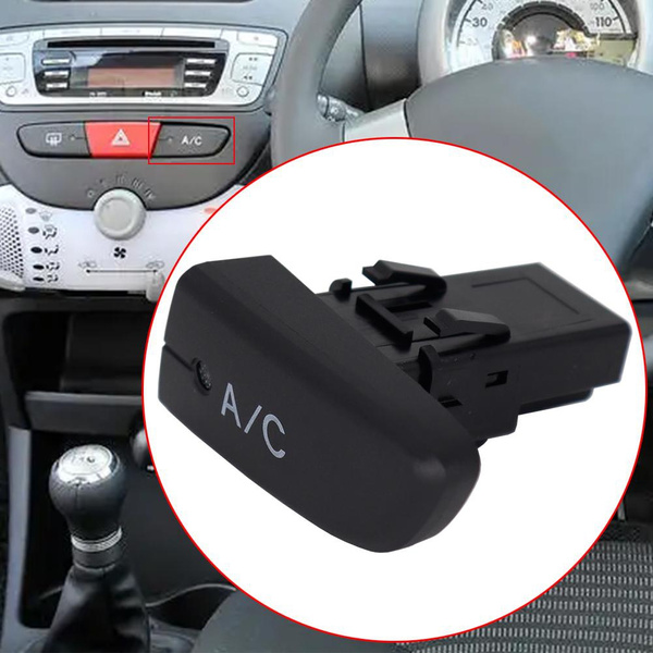 Car Air Conditioner A/C Switch Push Button Cap Air Conditioning Switch Knob For Peugeot 107