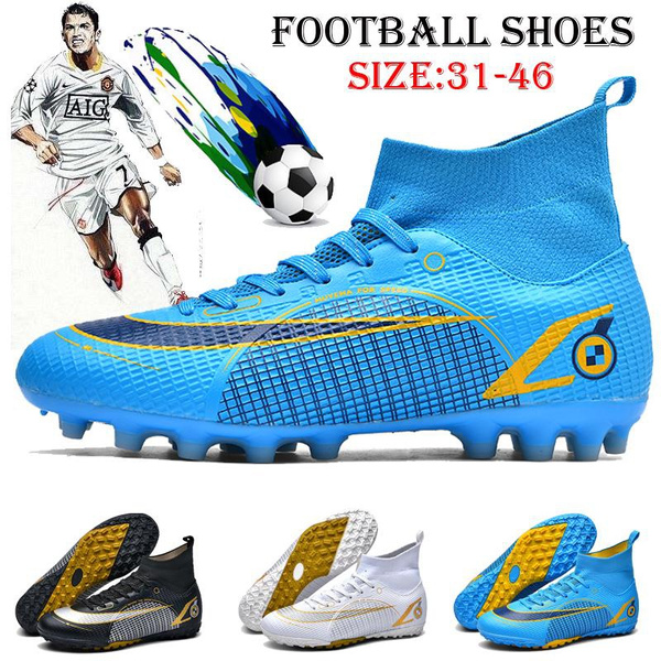New Adult and Children's Soccer Shoes Indoor Sports Youth Football Boots Waterproof and