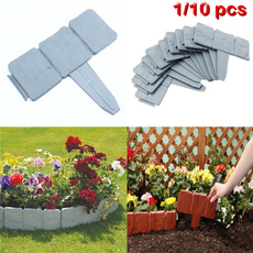 Gray, Flowers, gardenedging, fence