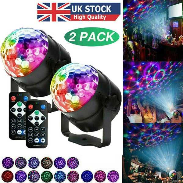 1/2PCS Party Lights Disco Ball LED Strobe Lights Sound Activated, RBG