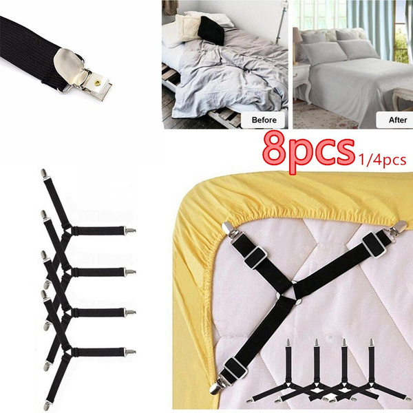 Triangle Bed Mattress Sheet Clips Grippers Straps Suspender Fastener ...