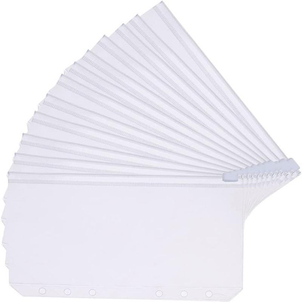 12 pieces pvc 6 holes a5 binder pockets binder zipper folder waterproof