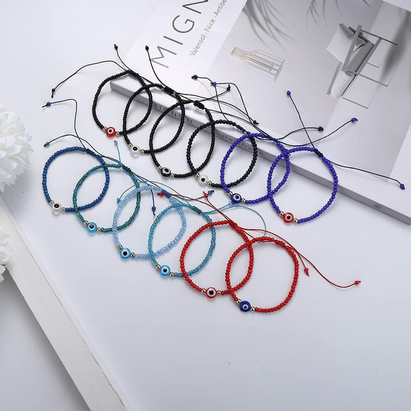 Red and black evil eye bracelet Clearance