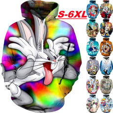3D hoodies, bunny hoodie, bugsbunny, Funny