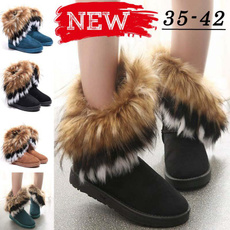 ankle boots, Flats, fashion women, fur