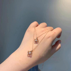 Copper, Womens Accessories, Diamond Necklace, leaf