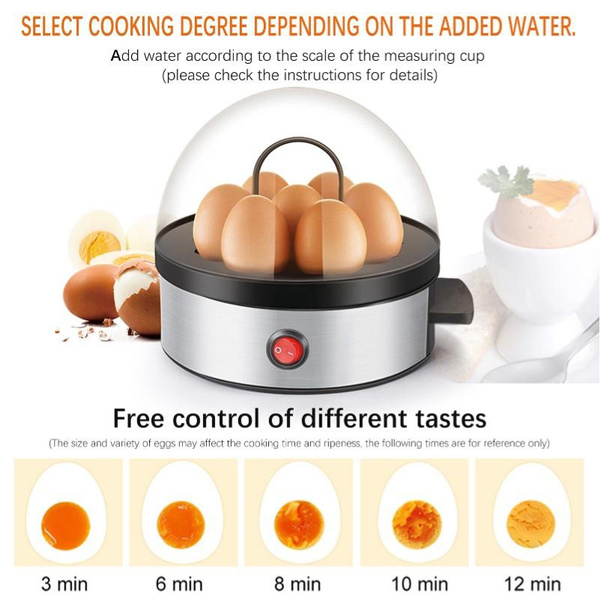 Portable Easy Electric Egg Poacher HardBoiled Egg Cooker 7 Egg