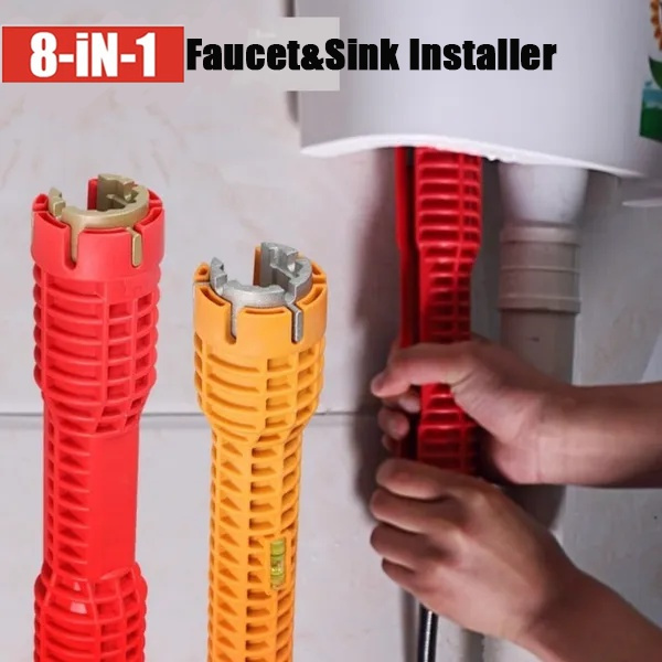 8 In 1 Multifunction Faucet and Sink Installer Tool Faucet Wrench Tool