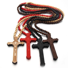 Bead, Cross necklace, religiousnecklace, Handmade