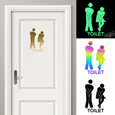 toilet, Bathroom, Door, signart