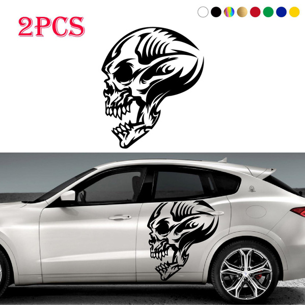 Creative Skull Decal Car Styling Decals Fashion Car Stickers Universal Reflective Car Stickers 1492