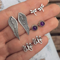 Earring, American, Jewelry, purple
