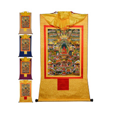 sukhavatithangka, Home Decor, tibetanthangka, buddhapainting
