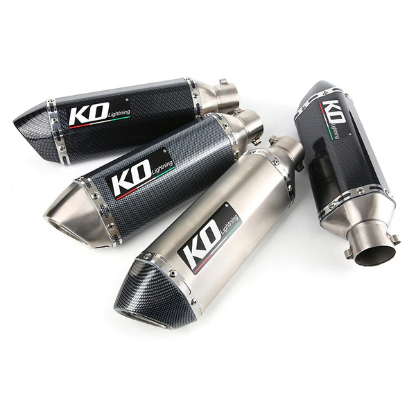 Universal 38-51mm Motorcycle Exhaust Muffler Pipe - Stainless Steel Slip-On For Dirt Bikes & ATVs (Choose Your Color!)