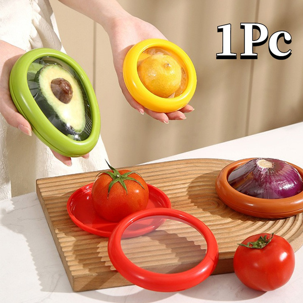 1Pc Kitchen Storage Box Fruit Vegetable Container Fresh Box Avocado Tomato Lemon Onion Fresh-Keeping Crisper Kitchen Gadgets — image 1 of 29
