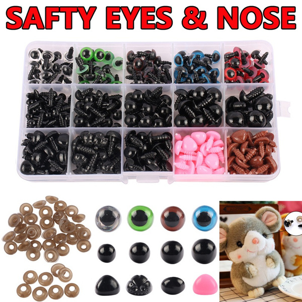 280pcs 6-14 mm Safety Eyes and Noses for Amigurumi, Stuffed