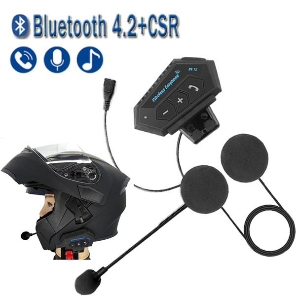 Bluetooth Motorcycle Helmet Headset Headphone Wireless Motor Bike