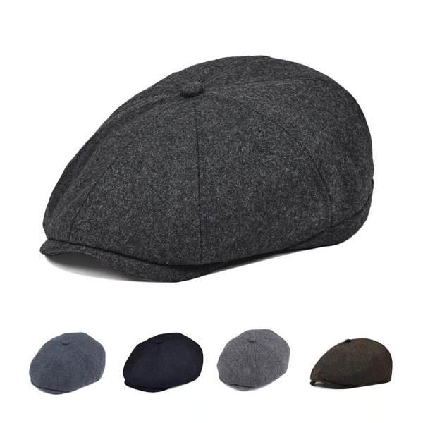 New Fashion Wool Blend Newsboy Caps 8 Panel Classic Gatsby Ivy Cap Golf ...