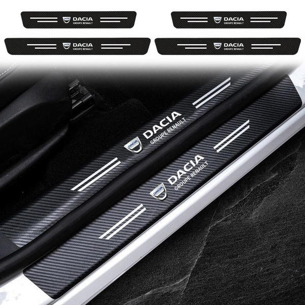 Car Door Sill Protector Scuff Plate Cover Carbon Fiber Stickers