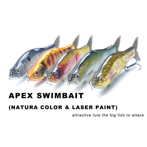 16.5cm 62g Sinking Glide Bait Hard Body with Soft Tails Swimbait Slide Lures Fishing Wish