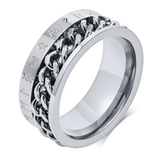 men_rings, swivel, 8MM, Jewelry