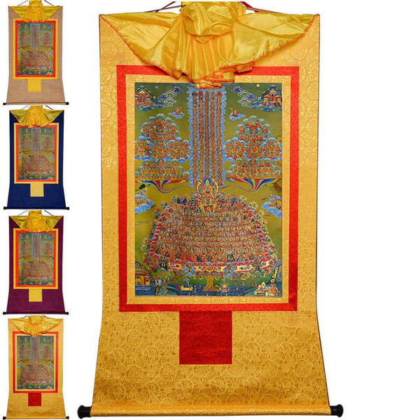 Gandhanra Tibetan Buddhism Thangka Art,Je Tsongkhapa on The Refuge Tree ...