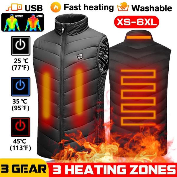 Fourzone Heating Large Size Unisex Upgraded Heated Vest Smart Electric