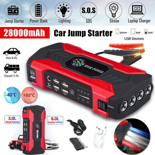 28000mAh Car Jump Starter Portable Car Battery Booster Charger 12V ...