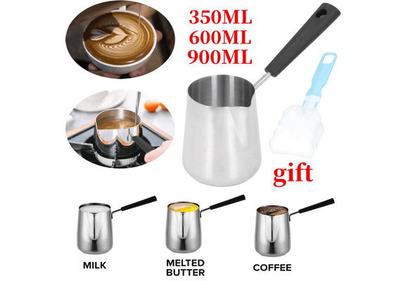 Stainless Steel And Coffee Warmer, Coffee Pot,mini Melting Pot And Milk Pot  With Spout -(600ml)