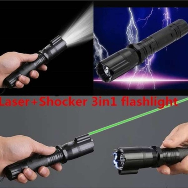 New Upgrade Portable Travel Lightning Electric Shock Flashlight Mini Stun Torch Emergency