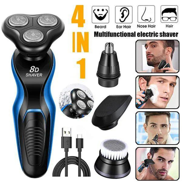 8D Updated Version Men Electric Shavers Dry Wet Waterproof Rotary ...